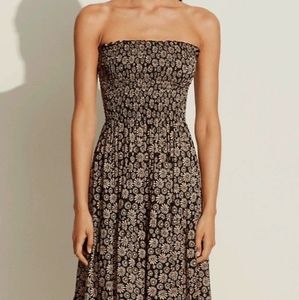 Strapless Ruched Midi Paloma Dress